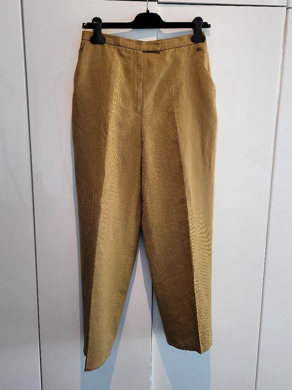 Vintage Jones New York Silk/Linen Bronze Metallic Pants/Trousers Size 8